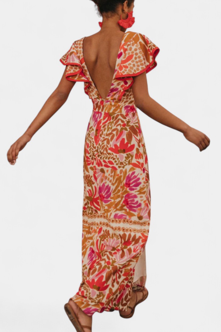 Vibrant Floral Maxi Dress by Suzanne