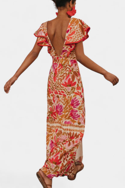 Vibrant Floral Maxi Dress by Suzanne