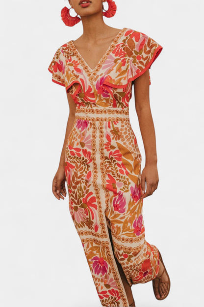 Vibrant Floral Maxi Dress by Suzanne