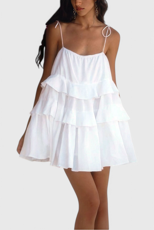 Vianey Mini Dress with Backless Design
