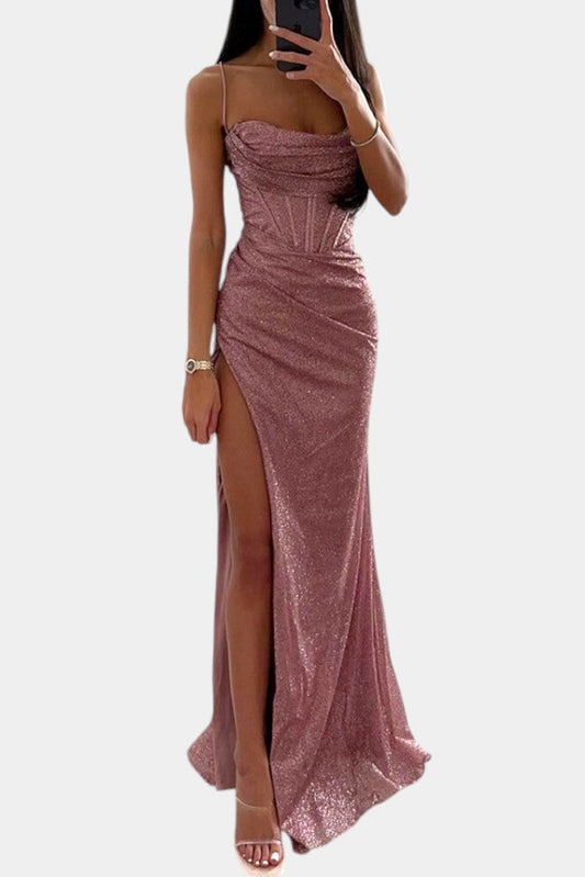 Armoni Dress with Thin Straps and Bodice