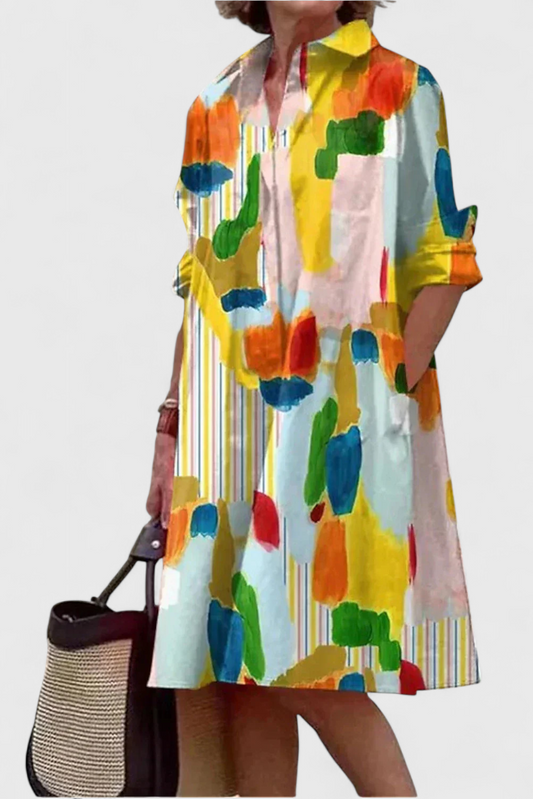 Larissa Artistic Dress in Vibrant Colors