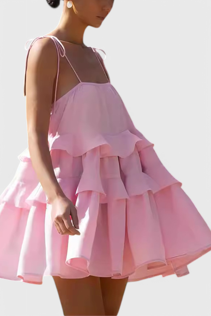 Vianey Mini Dress with Backless Design