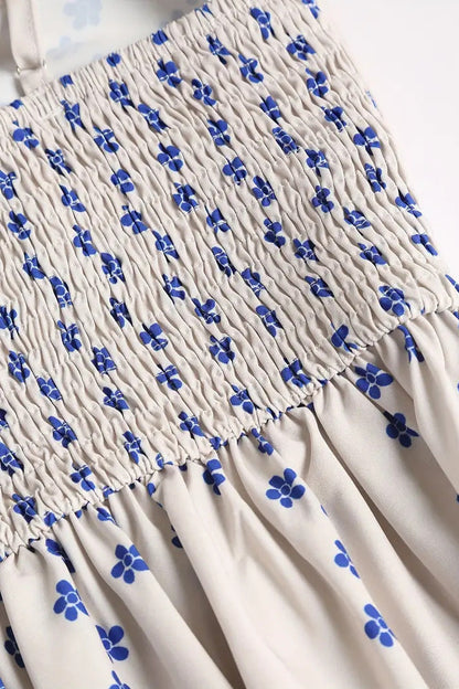 Maricela Vintage Dress with Straps and Sardine Design