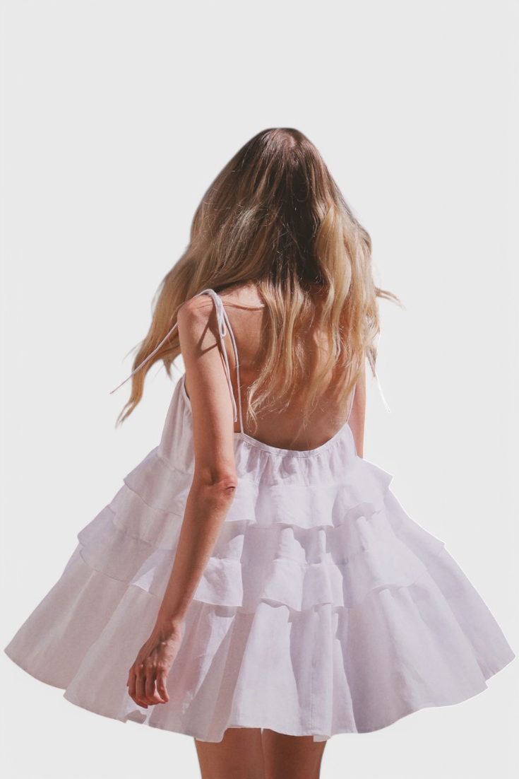 Vianey Mini Dress with Backless Design