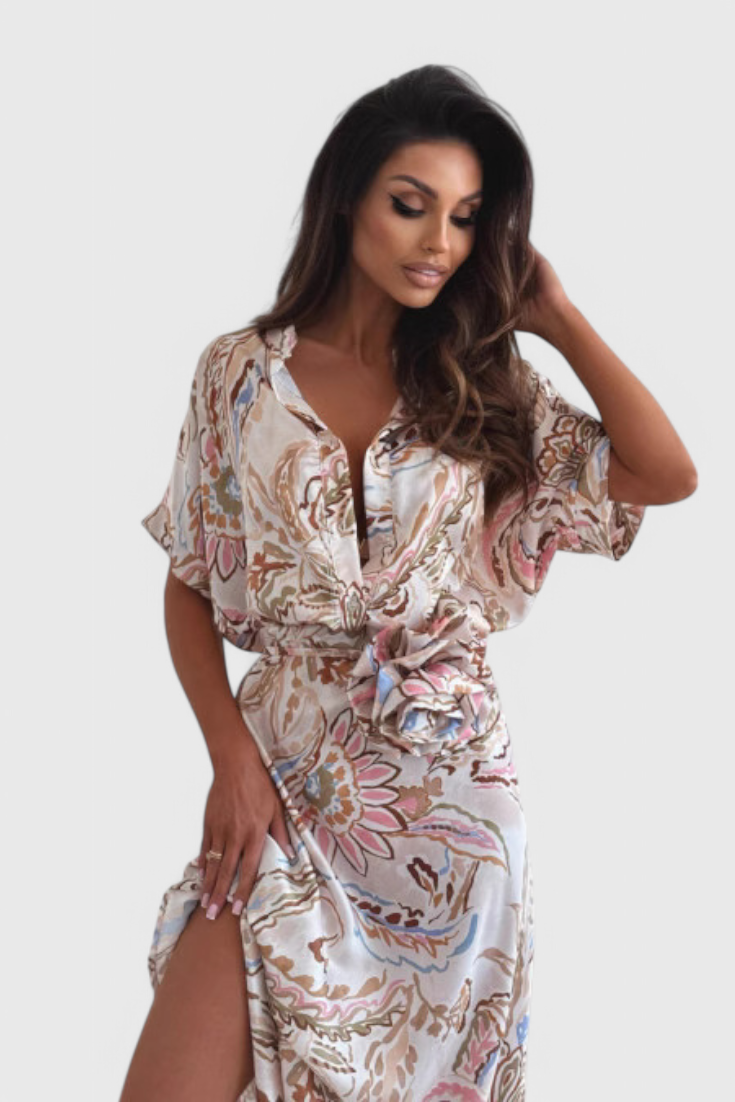 Vintage Floral Midi Dress by Marinka
