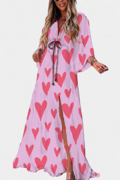 Joelle Soft Rainbow Batwing Sleeve Dress