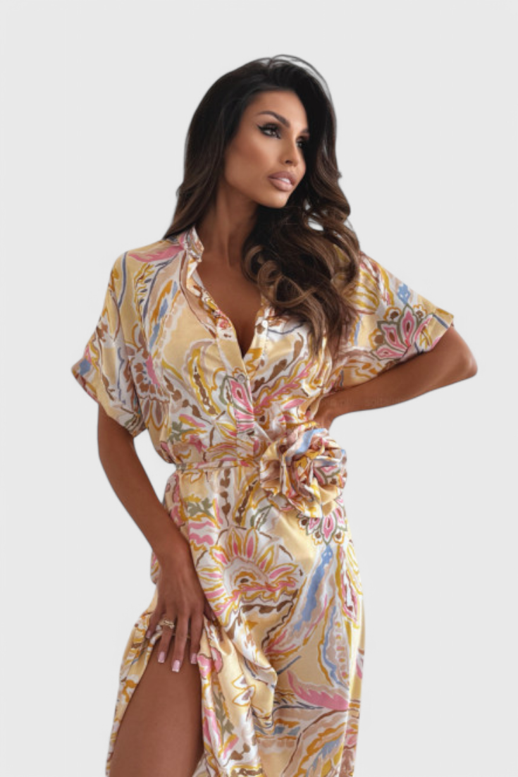 Vintage Floral Midi Dress by Marinka
