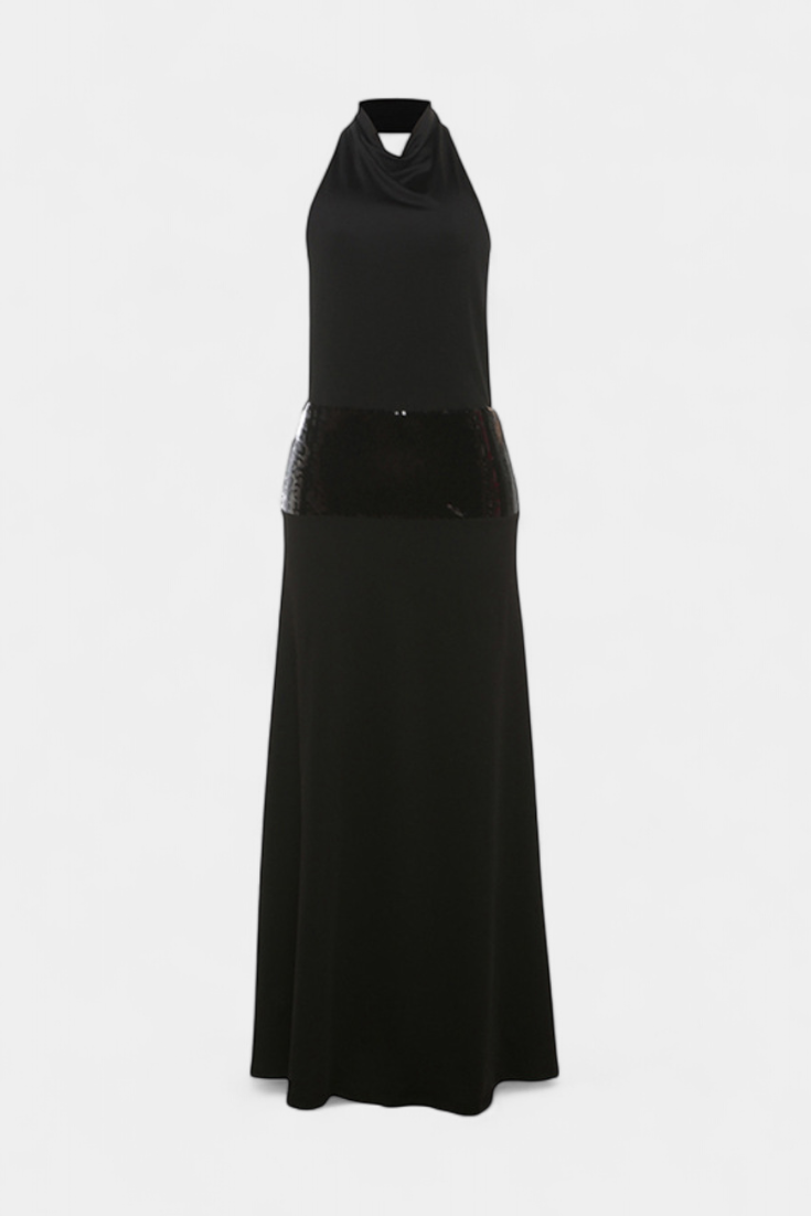 Georgia Halter Dress - Elegant Luxury