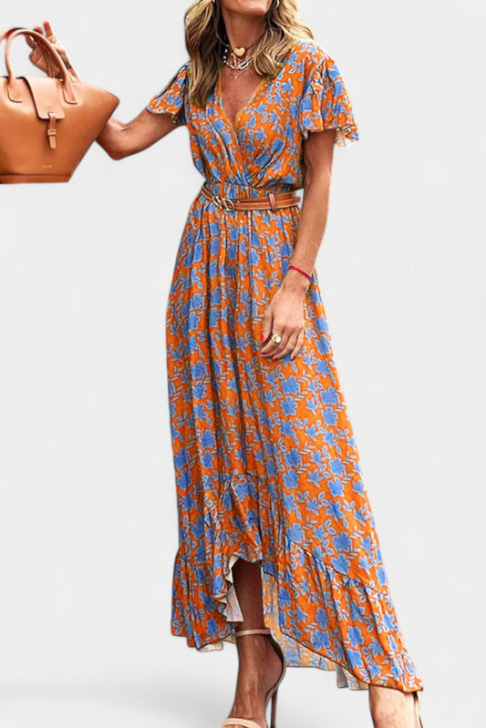 Kinslee V-Neck Swing Maxi Dress