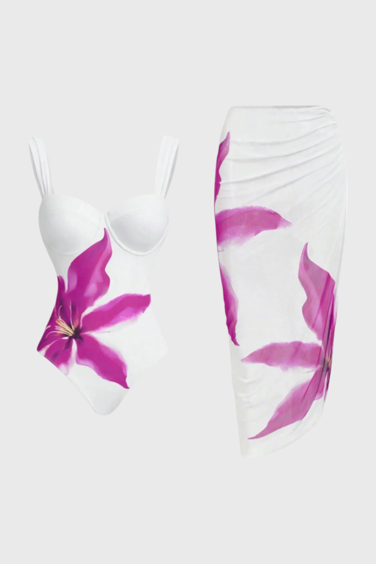 Sarah Floral Two-Piece Bath Set
