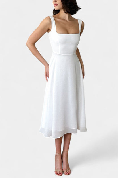 Mary Sleeveless Midi A-Line Dress