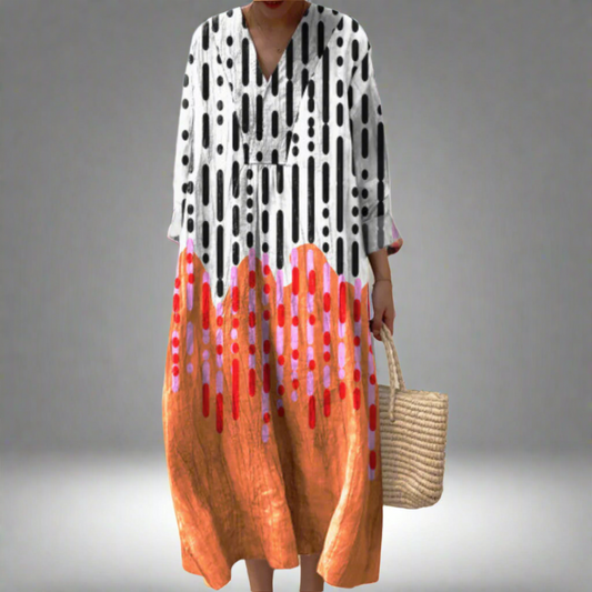 Carola | Elegant Geometric Dress