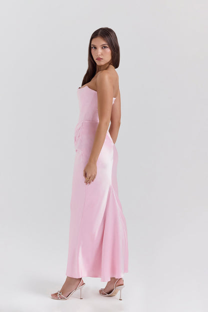 Emily Strapless Draped Maxi Dress