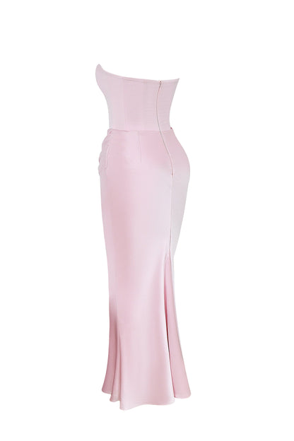 Emily Strapless Draped Maxi Dress