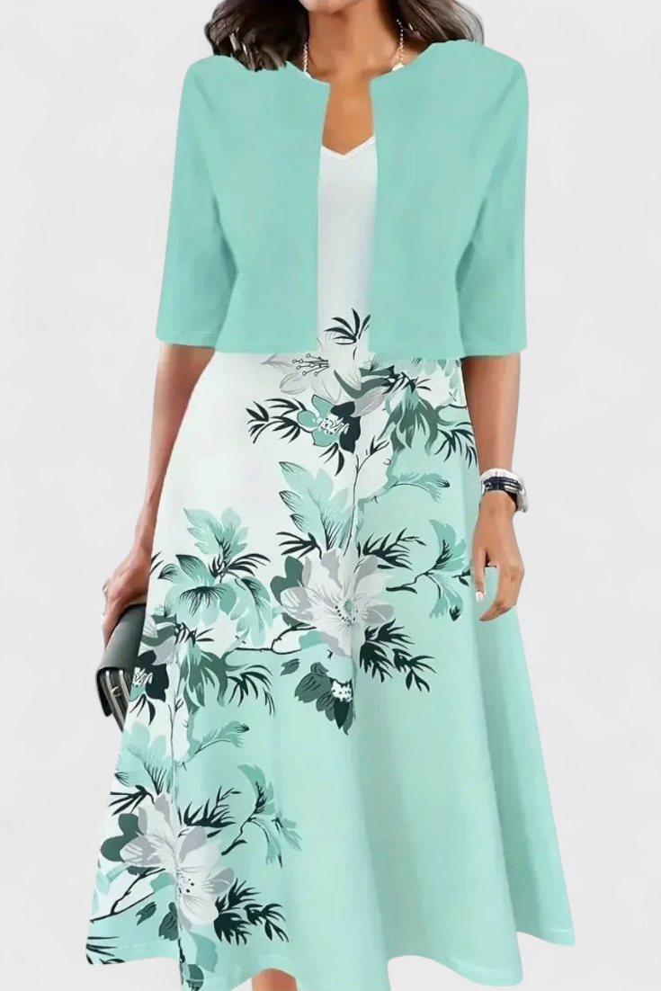 Star Midi Dress and Blazer Set