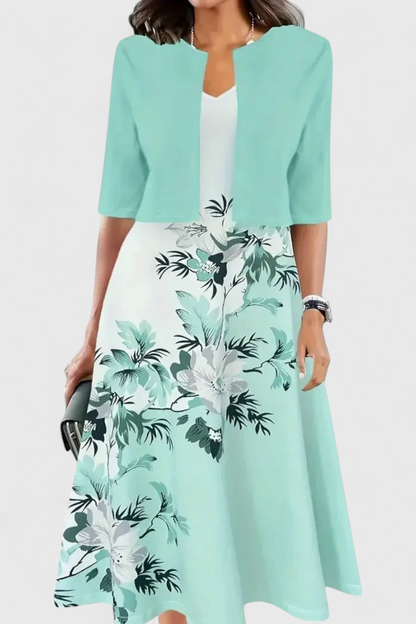Star Midi Dress and Blazer Set