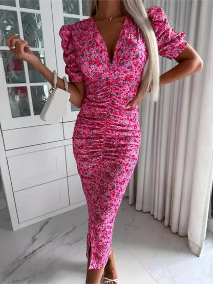 Maya™ | Long V-Neck Dress