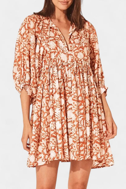 Daniela Mini Boho Floral Dress