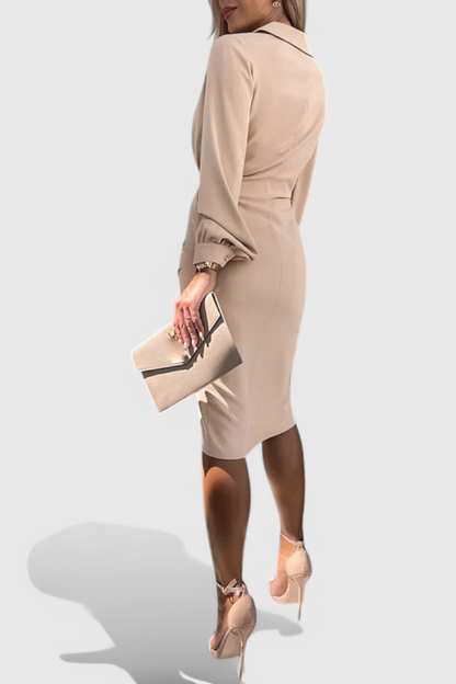 Lillian Vestido Midi con Corte Detallado