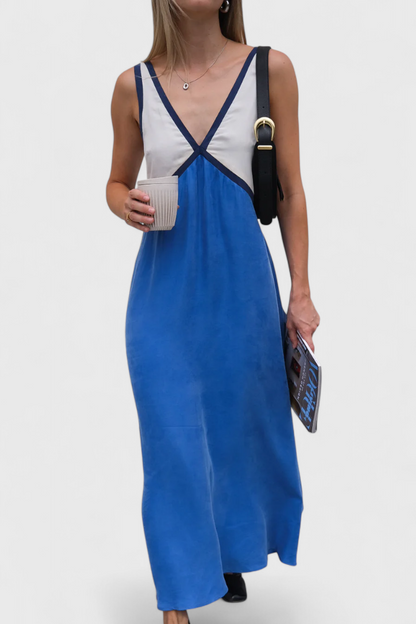 Boho Summer Dress with V-Neckline and Diamante Details