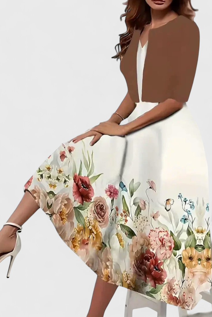 Star Midi Dress and Blazer Set