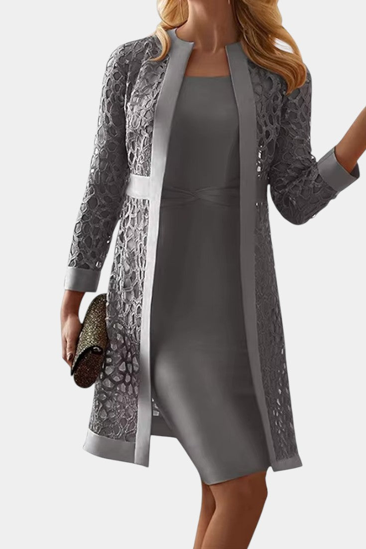 Freya Two-Piece Dress Set with Lace Details