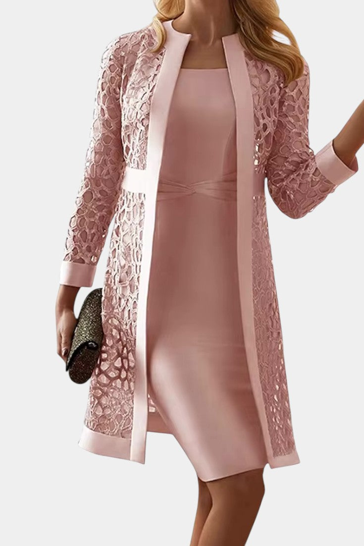 Freya Two-Piece Dress Set with Lace Details
