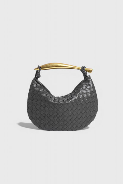 Gerda Woven Bag with Gold Handle
