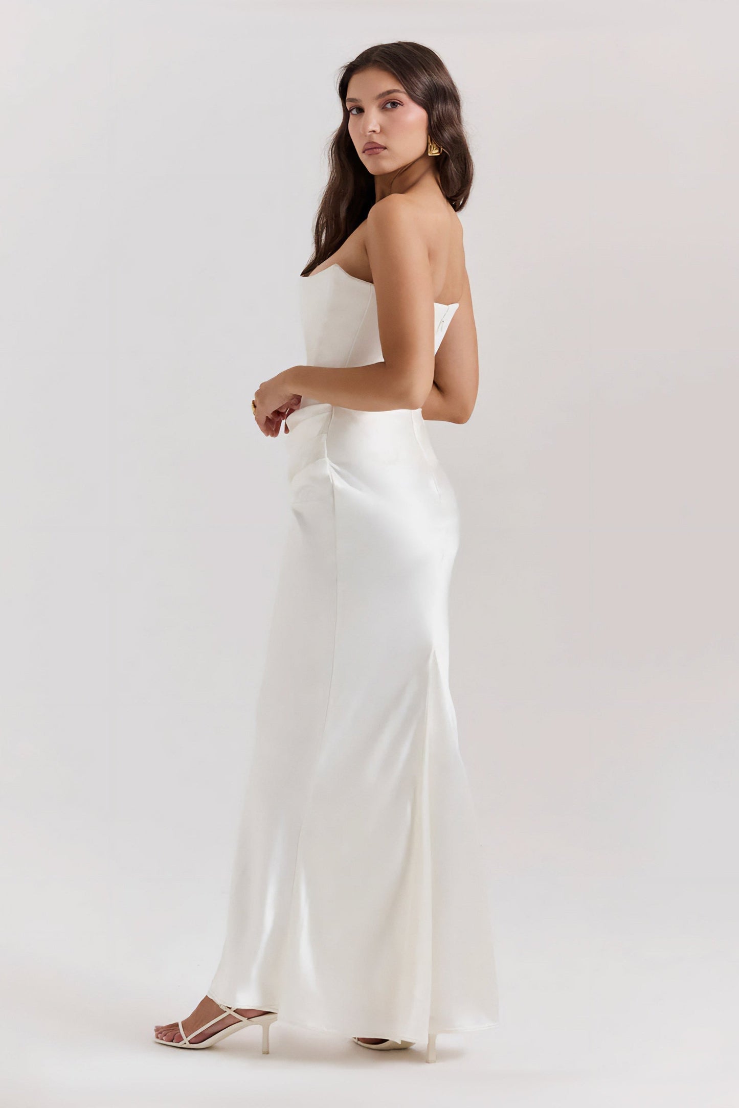 Emily Strapless Draped Maxi Dress