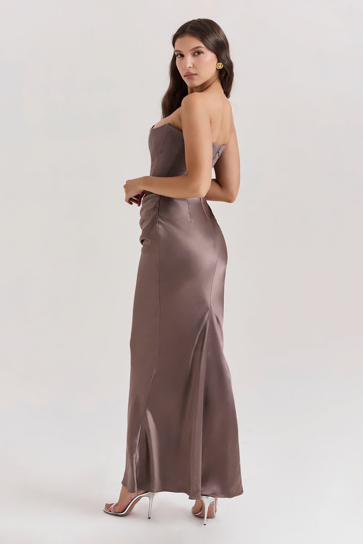 Emily Strapless Draped Maxi Dress