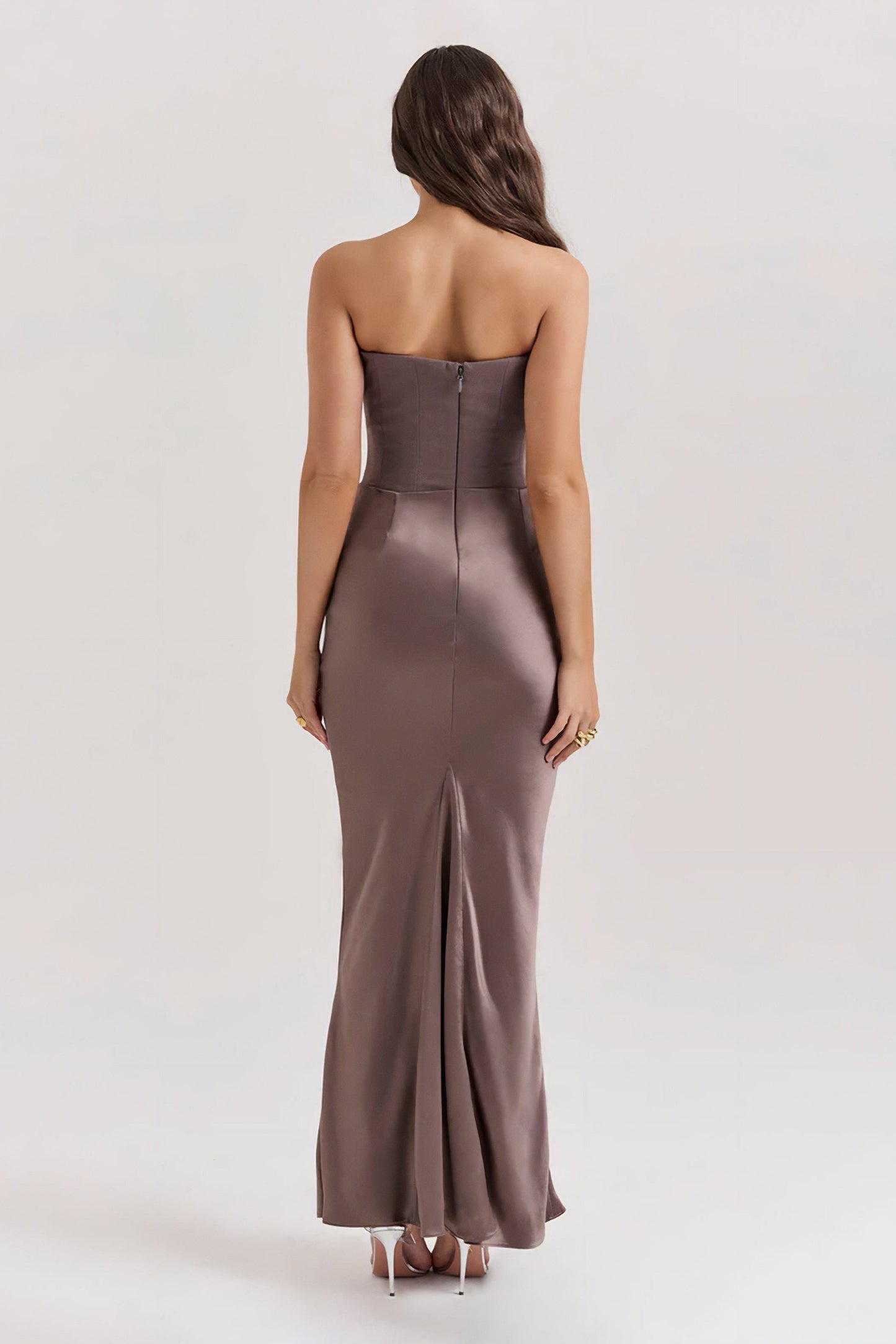 Emily Strapless Draped Maxi Dress