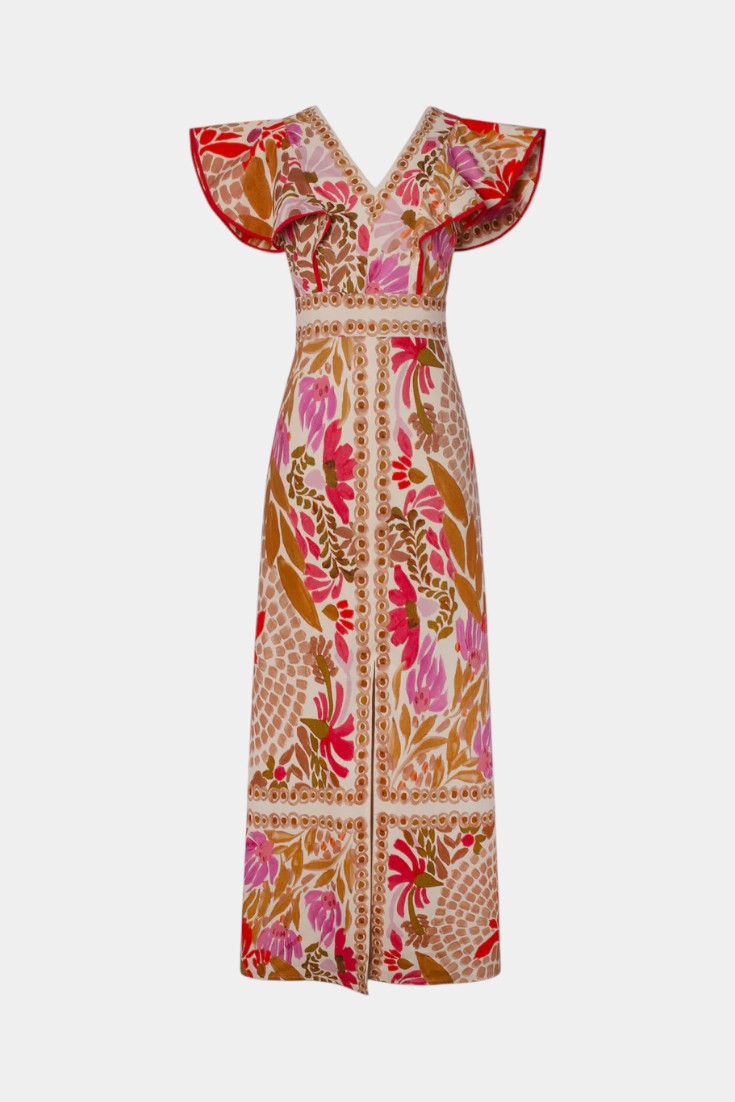 Vibrant Floral Maxi Dress by Suzanne