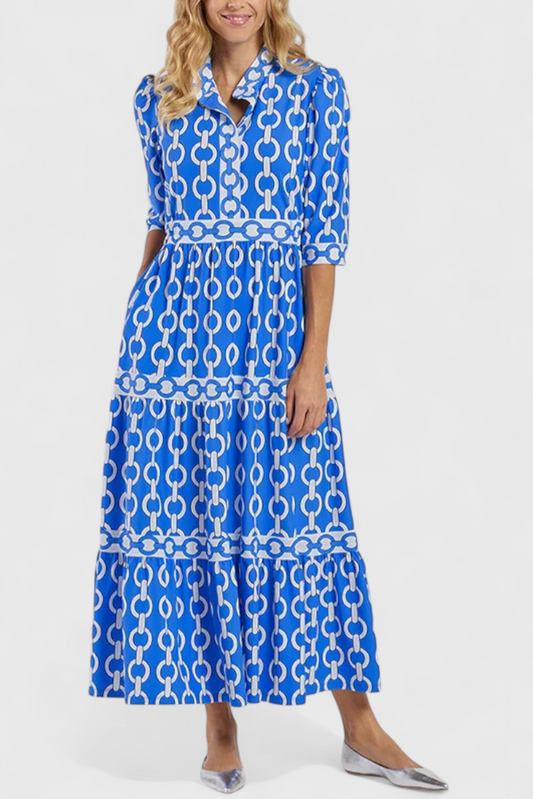 Casilda Midi Dress with Chain Design