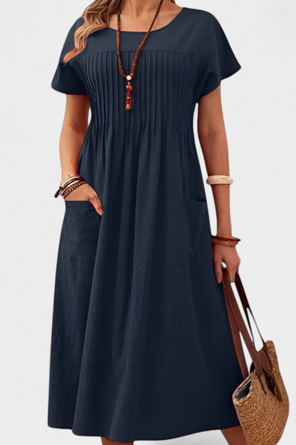 Lottie Vestido Midi con Bolsillos