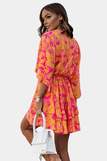 Eliza Floral Dress with Front Knot Detail