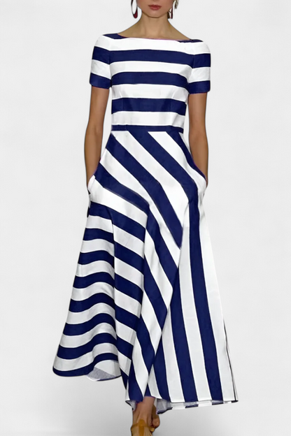 Lustra Striped Maxi Dress with Loose Fit
