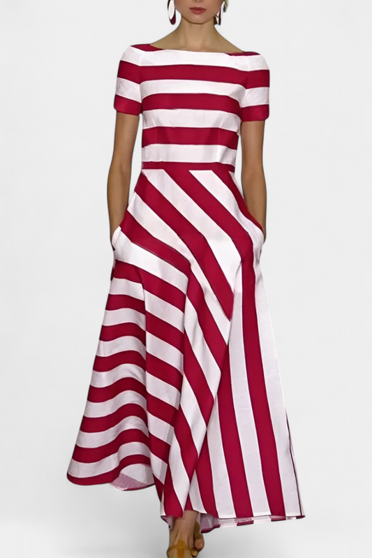 Lustra Striped Maxi Dress with Loose Fit