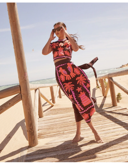 Katia - Printed Top and Skirt Set