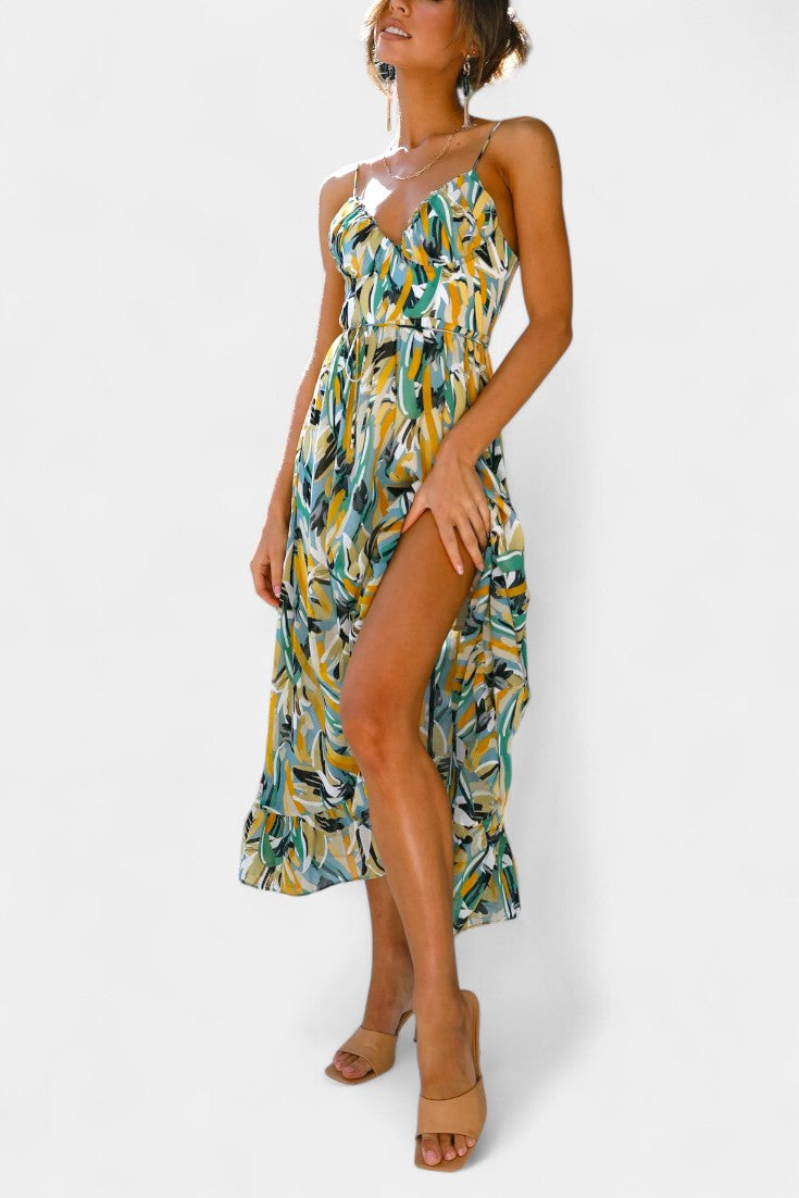 Fiona Midi Dress with Vibrant Print