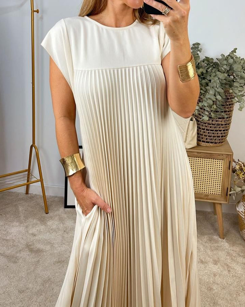 Mathilde™ | Pleated Maxi Dress