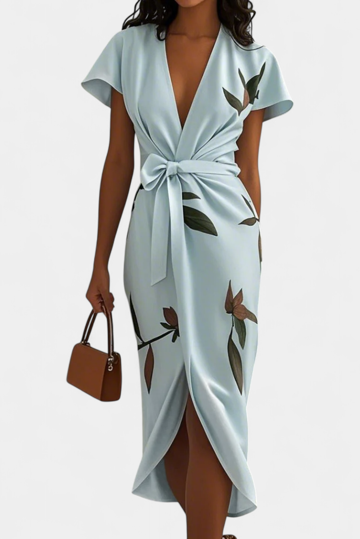 Dhalia Leaf Design Dress