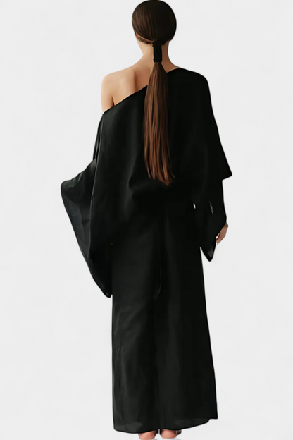 Kamilia Linen and Cotton Blend Kimono Dress
