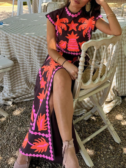 Katia - Printed Top and Skirt Set