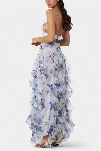 Bonnie Maxi Dress with Ruffles and Floral Print