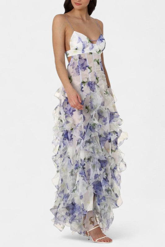 Bonnie Maxi Dress with Ruffles and Floral Print