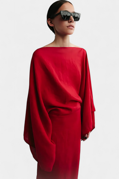 Kamilia Linen and Cotton Blend Kimono Dress