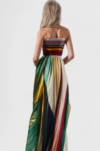 Leticia Long Dress with Soft Fall and Natural Style